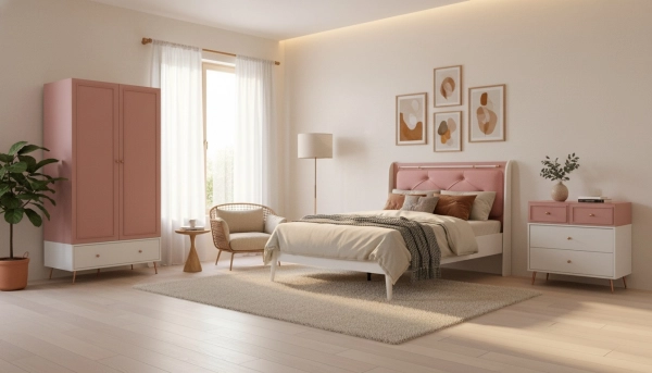 تخت خواب دخترانه ساده و شیک الگانس