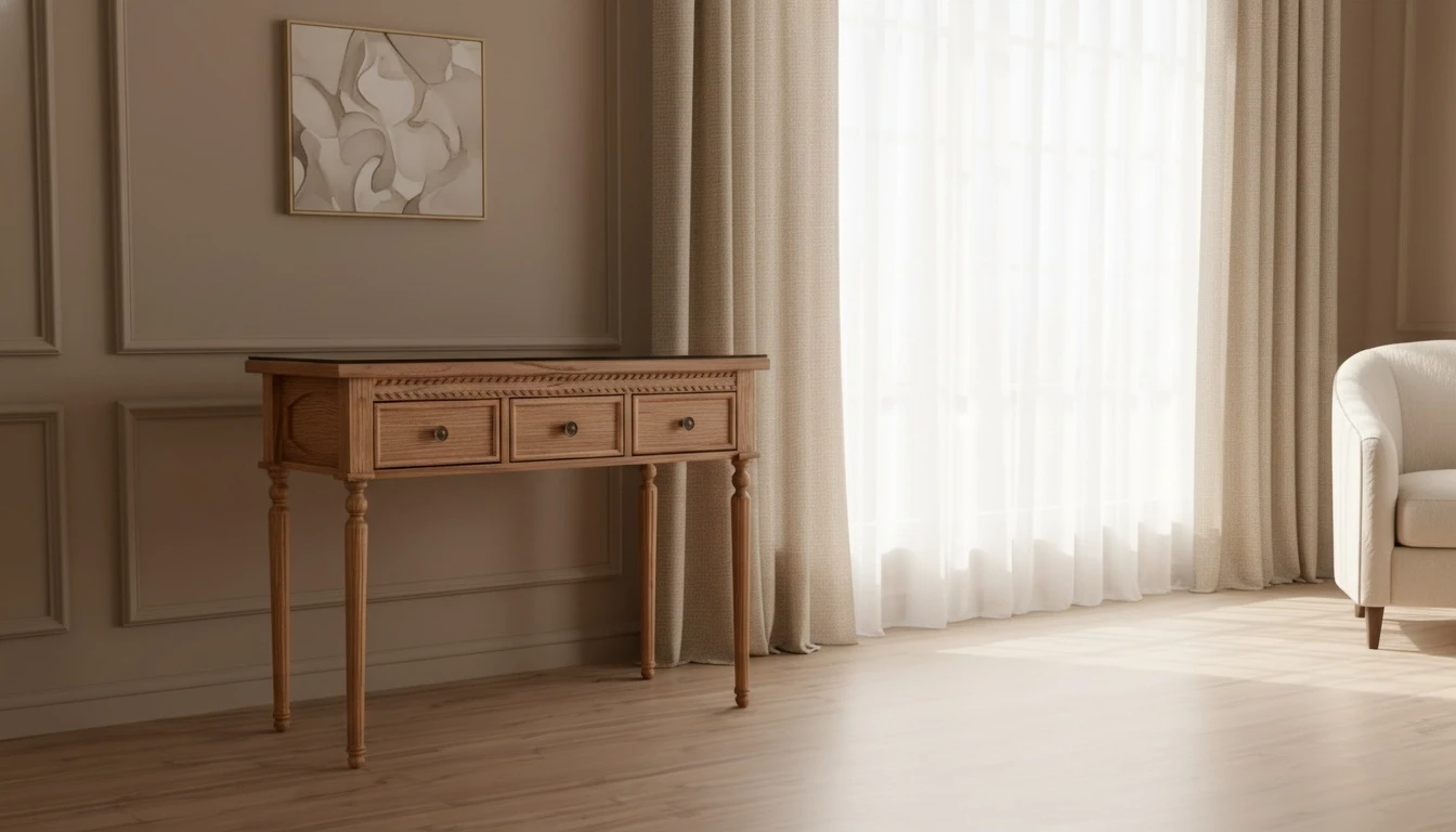 کنسول سه کشو بلوط