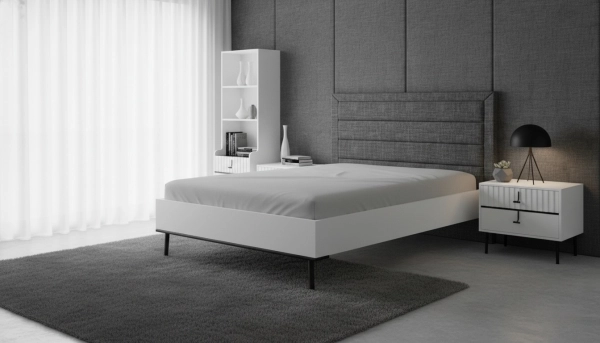 سرویس خواب تک نفره مدرن بلک اند وایت