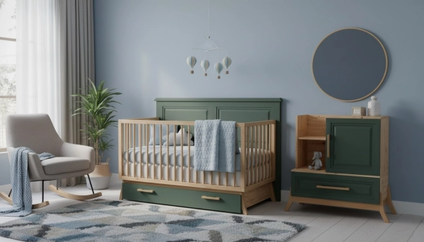 سرویس خواب نوزاد پسر لاکچری پارلا سبز