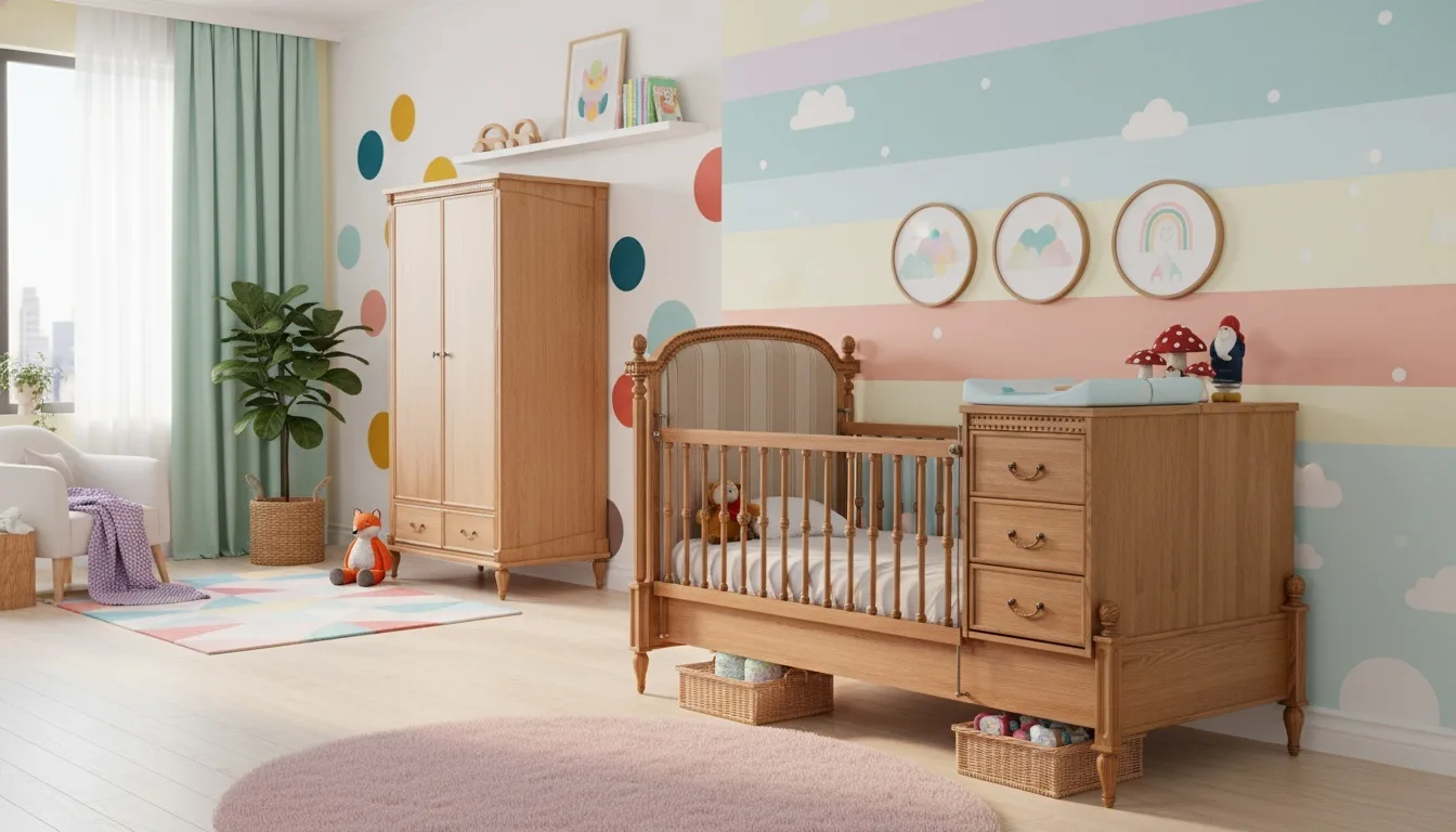 سرویس خواب بلوط نوزاد ژیک