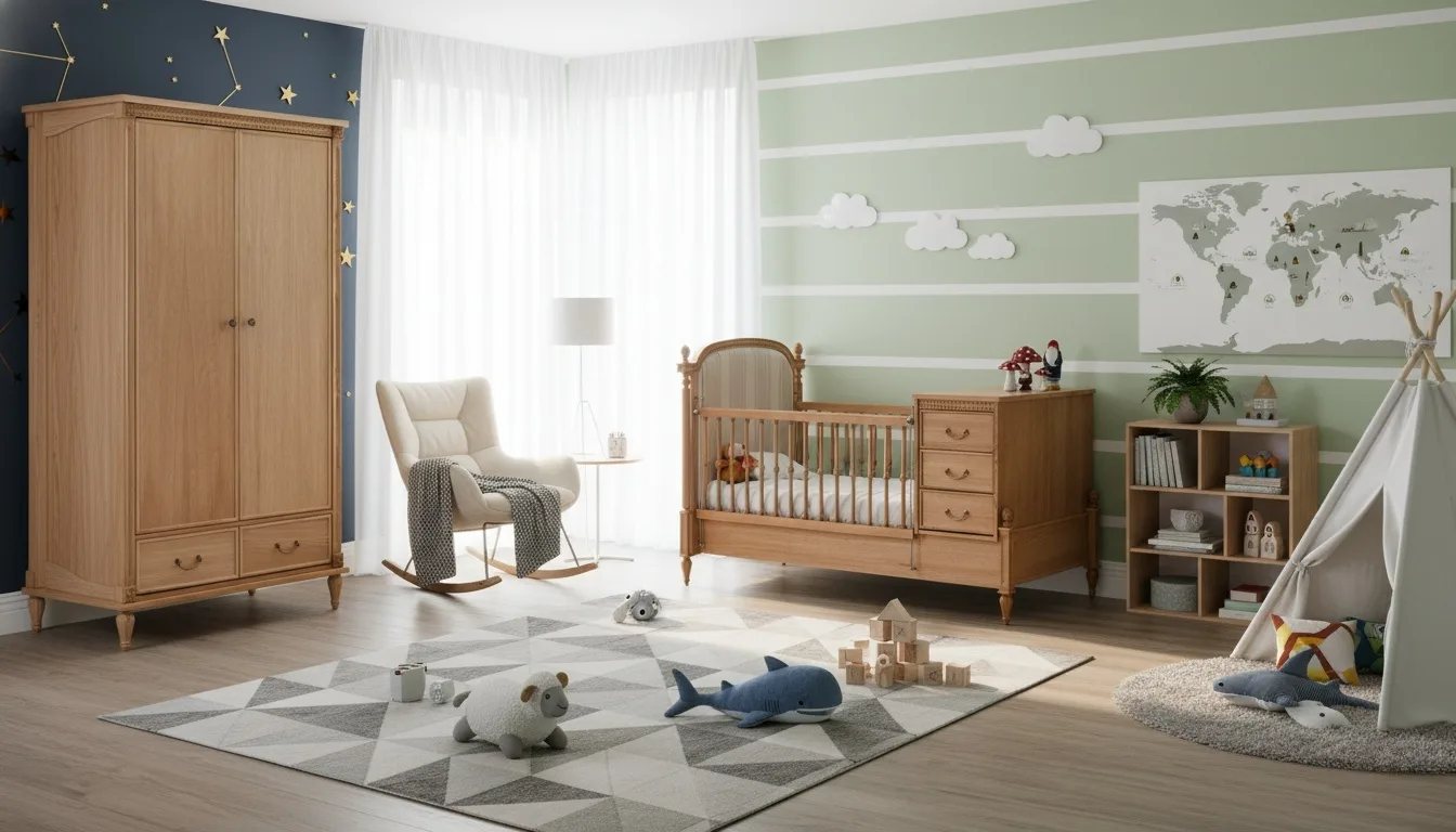 سرویس خواب بلوط نوزادی ژیک