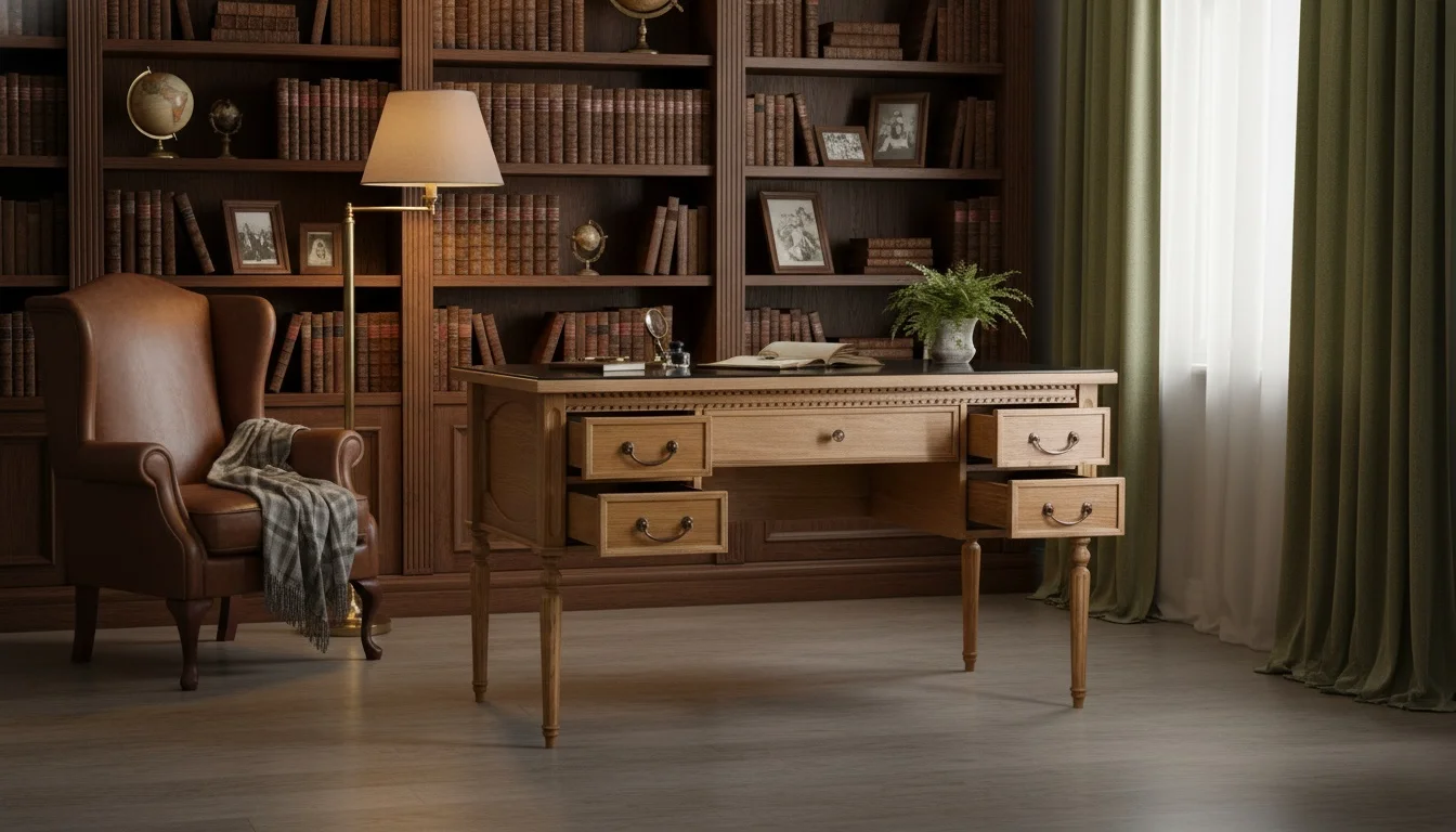 کیفیت و دوام میز تحریر چوبی کلاسیک