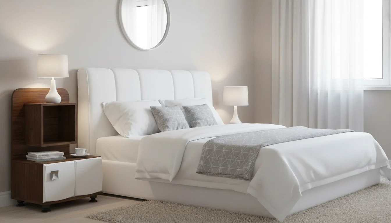 پاتختی سفید در دکوراسیون مدرن