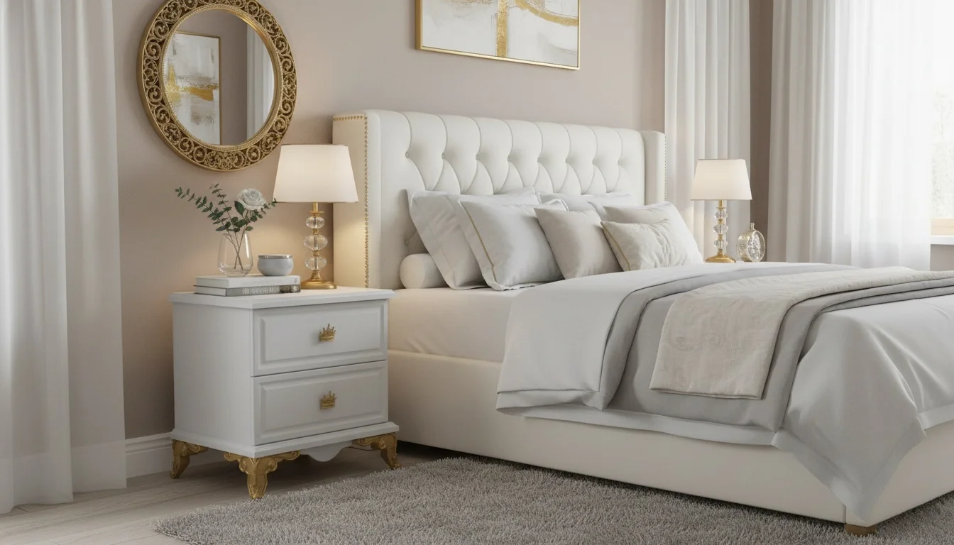 خرید پاتختی سفید مدرن